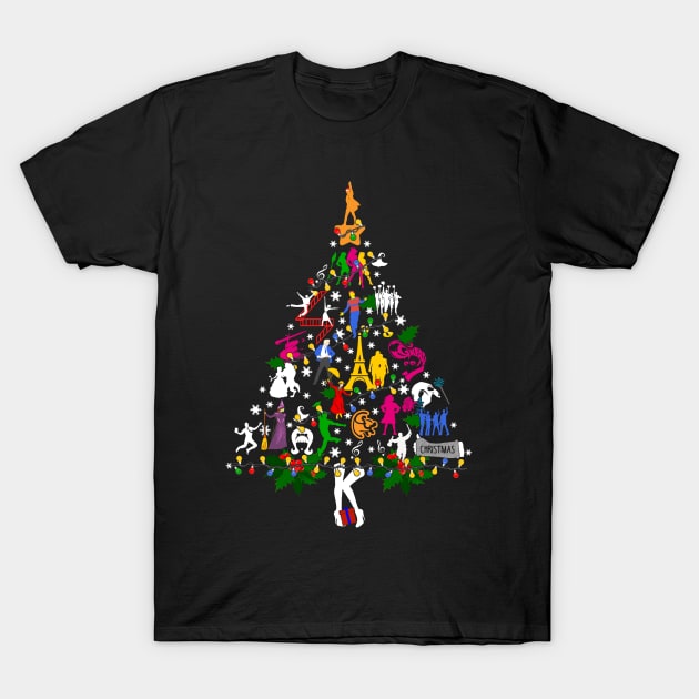 Ugly Broadway Christmas Tree T-Shirt by KsuAnn